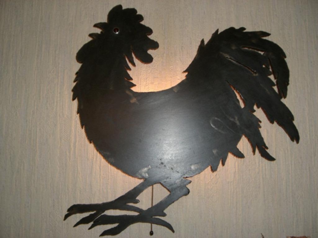 Exclusief wandlicht grote smeedijzer haan, Ophalen of Verzenden, Zo goed als nieuw, Metaal, Rustiek