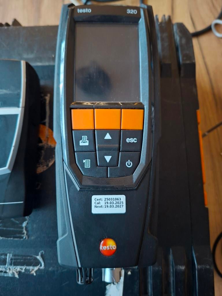 Testo rookgas toestel, Ophalen