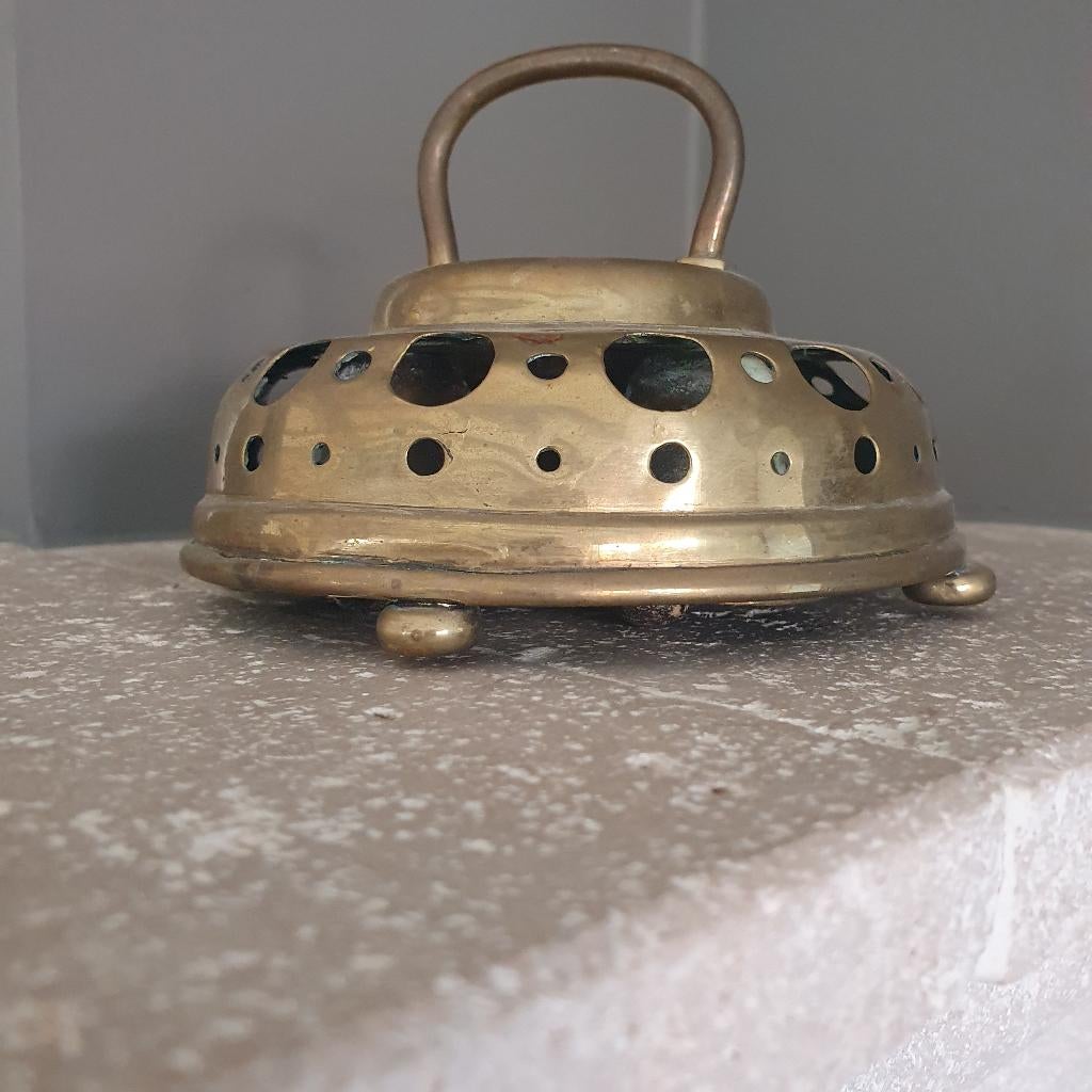 Cloche d'autel vintage en cuivre avec 3 cloches, Antiquités & Art, Curiosités & Brocante, Enlèvement