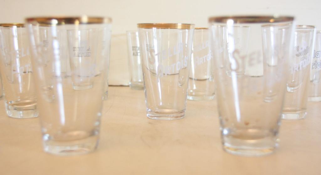 Zeer Zeldzame Kleine Stella Artois Glaasjes / Expo 58, Verzamelen, Ophalen of Verzenden, Zo goed als nieuw, Bierglas