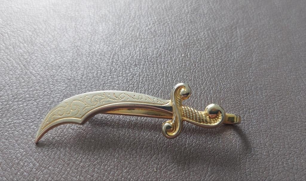 Vintage goudkleurige dasspeld. Jaren 50, Handtassen en Accessoires, Ophalen of Verzenden