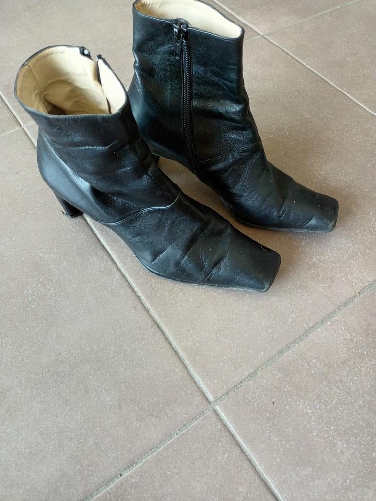 Maat 37 lage laarsjes zwart, Enlèvement ou Envoi, Comme neuf, Noir