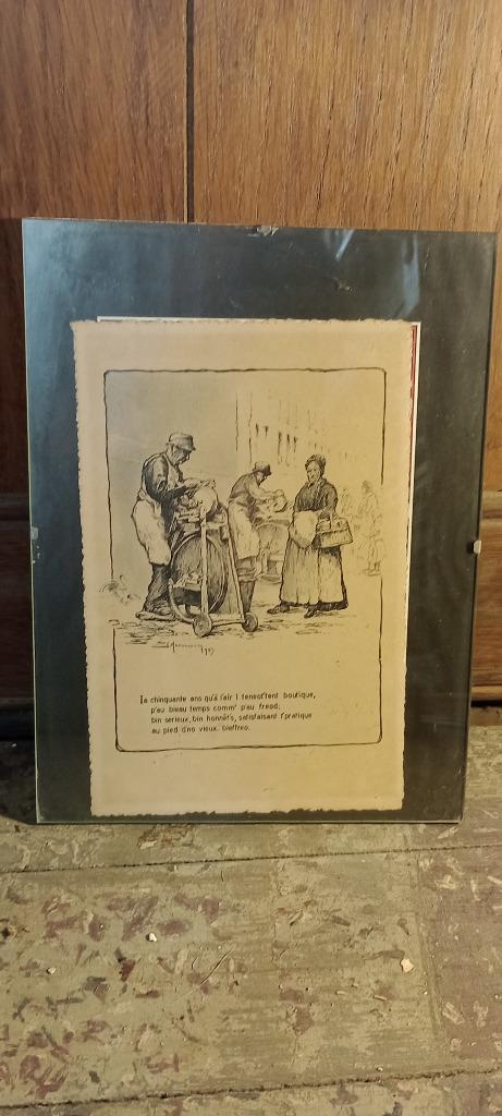 Gesigneerde ets 18x24, n22, Ophalen of Verzenden