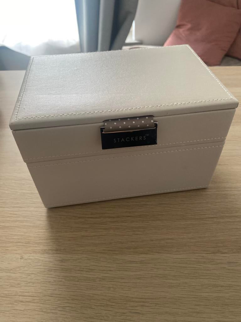 Stackers juwelen kistje 2-delig beige/ bruin, Ophalen, Zo goed als nieuw