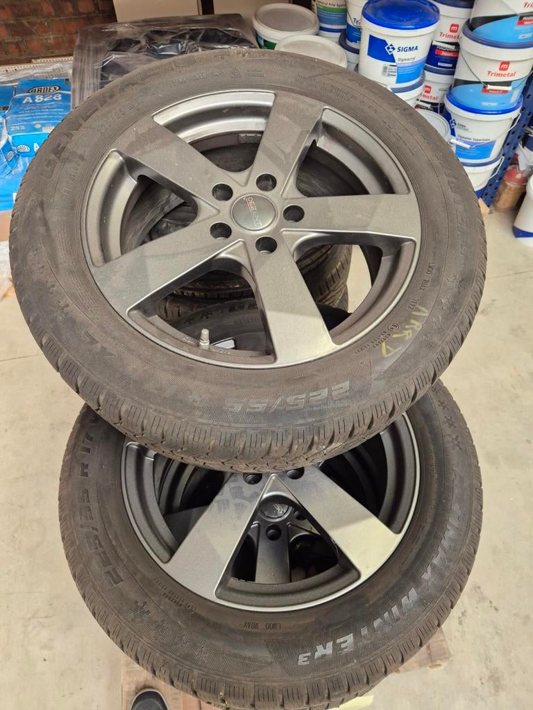 Jantes et pneus hiver 5 x 112 BMW 225 55 17 0498 34 64 19, Pneus et Jantes, Pneus hiver, Véhicule de tourisme, 17 pouces