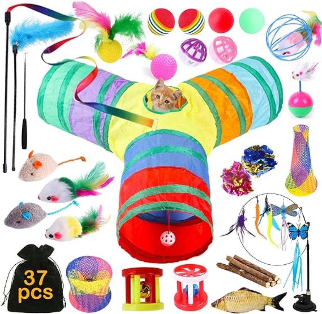 Set van 37 kattenspeelgoed SNELLE GRATIS LEVERING