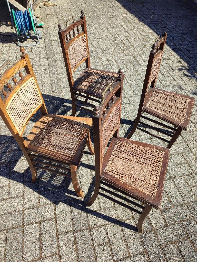 vintage stoelen 3+1 gratis, Huis en Inrichting, Stoelen, Ophalen, Gebruikt