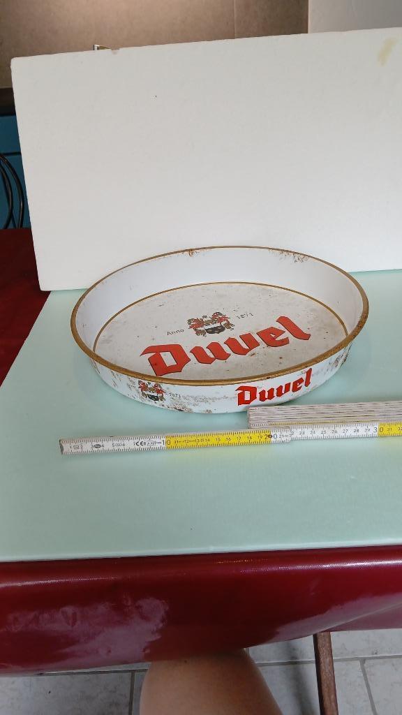 Ancien plateau à bière DUVEL, Collections, Marques de bière, Utilisé, Panneau, Plaque ou Plaquette publicitaire, Duvel, Enlèvement ou Envoi