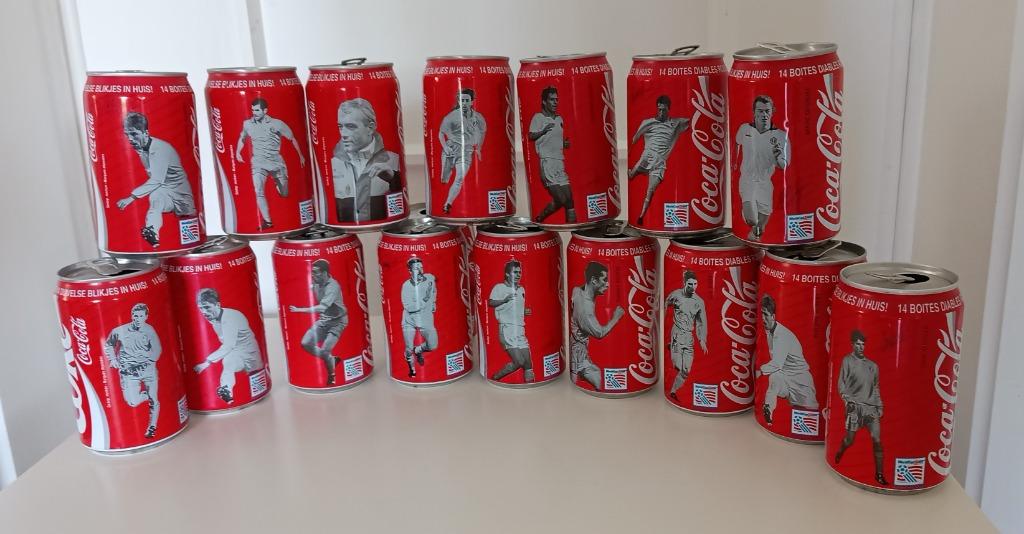 Retro Cola Blikjes Rode Duivels WK 1994, Verzamelen, Ophalen of Verzenden, Gebruikt, Verpakking