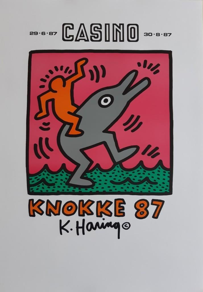 Keith Haring - Knokke 87, Antiquités & Art, Art | Lithographies & Sérigraphies, Envoi