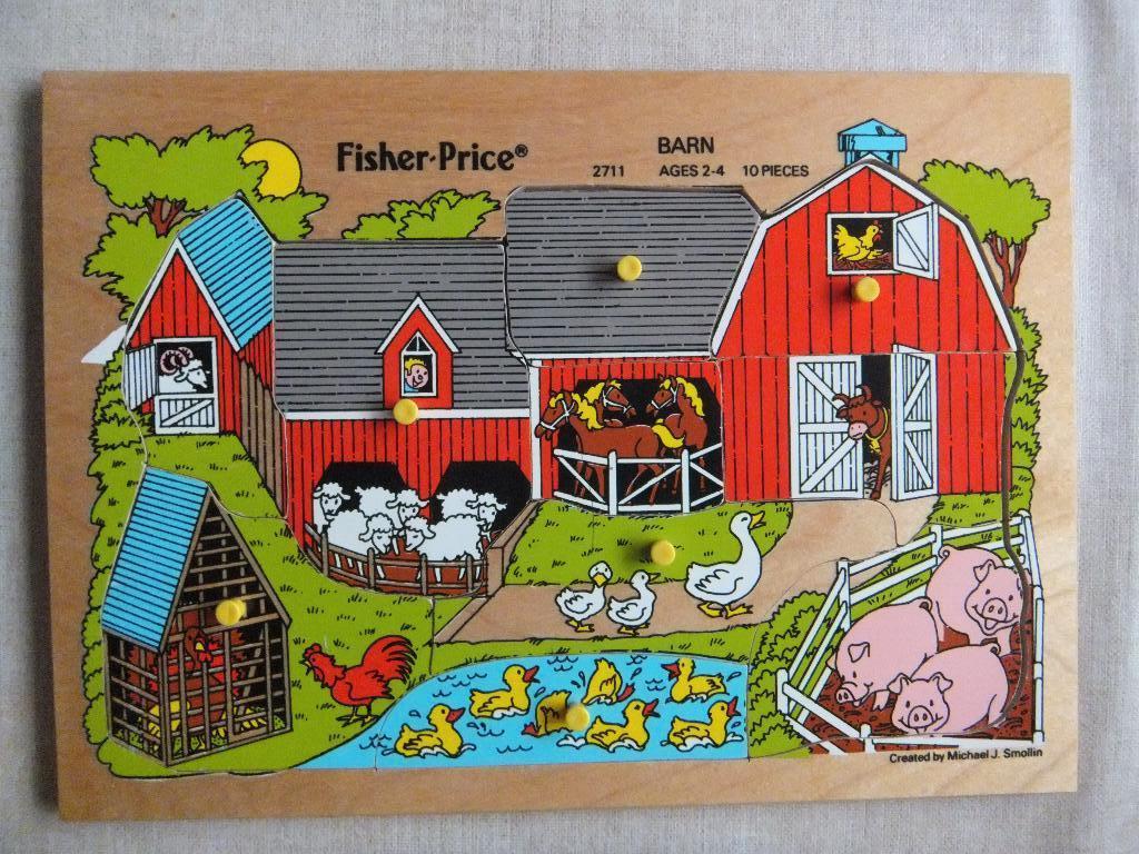 houten puzzel,fisher price, Kinderen en Baby's, Speelgoed | Fisher-Price, Ophalen of Verzenden, Gebruikt, Overige typen