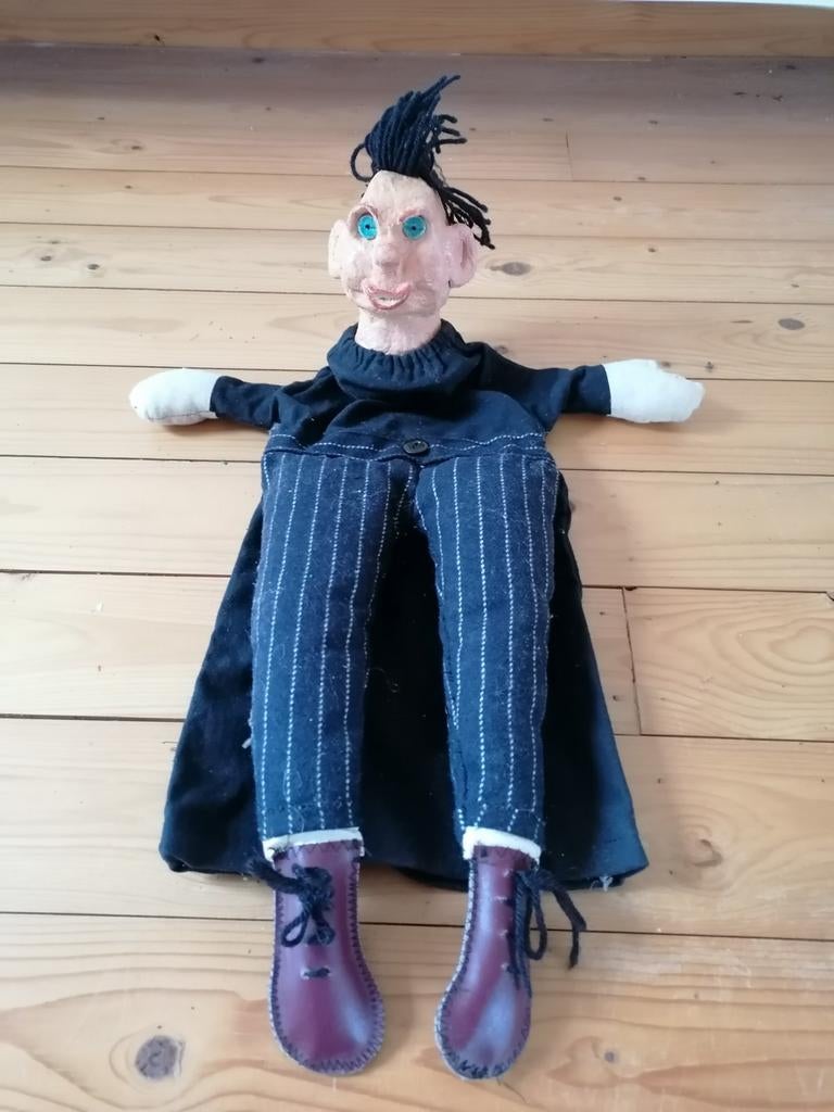 Handgemaakte pop papier-maché en stof, Verzamelen, Poppen, Pop, Ophalen