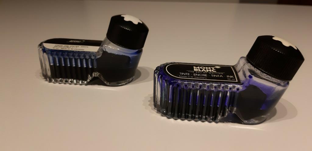 2 bouteilles d'encre Vintage Mont Blanc. Partiellement rempl, Enlèvement ou Envoi