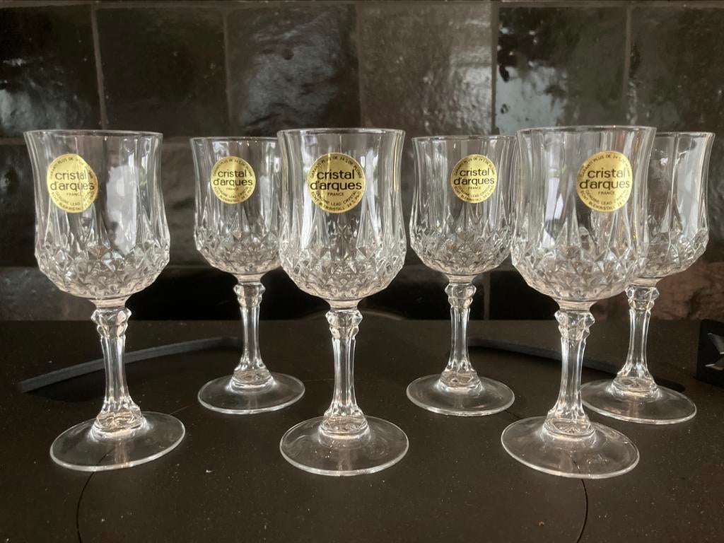 5 aperitief glaasjes kristal Cristal d’Arques, Enlèvement ou Envoi, Comme neuf