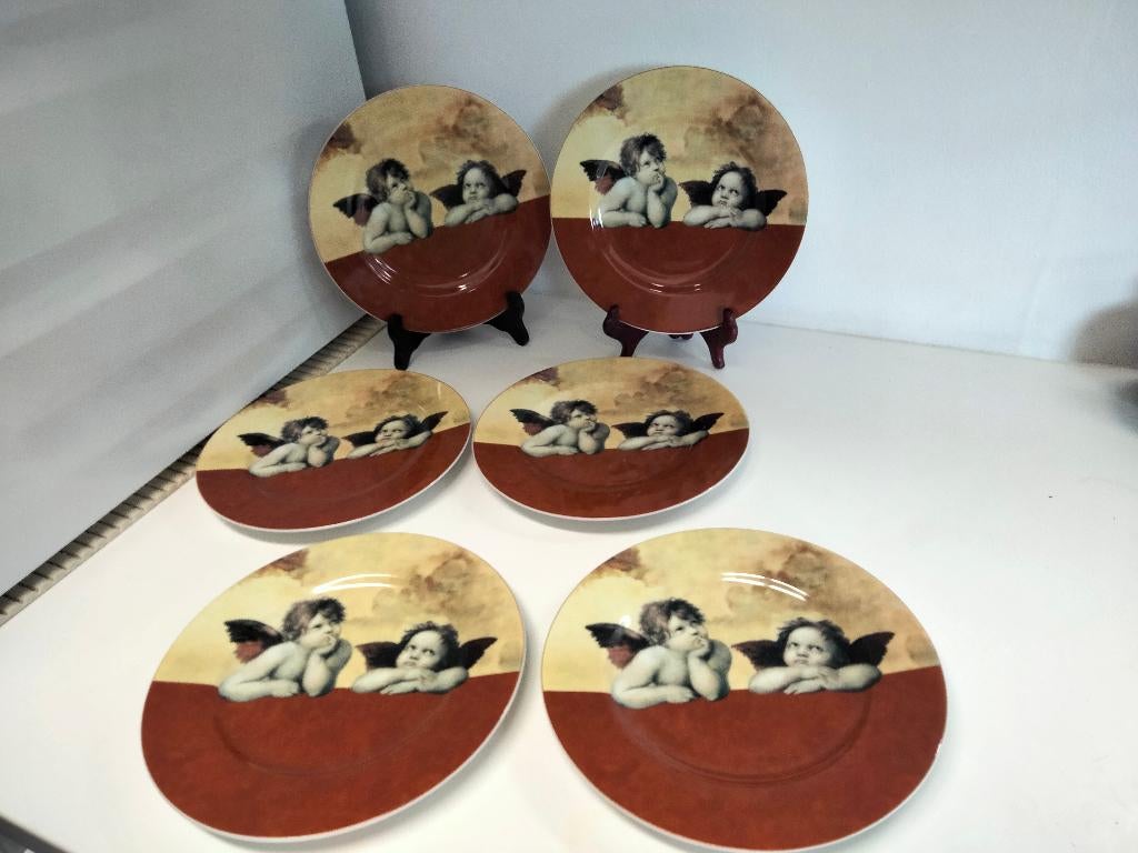 SET van 6 „CREATABLE” borden 21cm, Keramiek, Ophalen of Verzenden, Zo goed als nieuw, Bord(en)