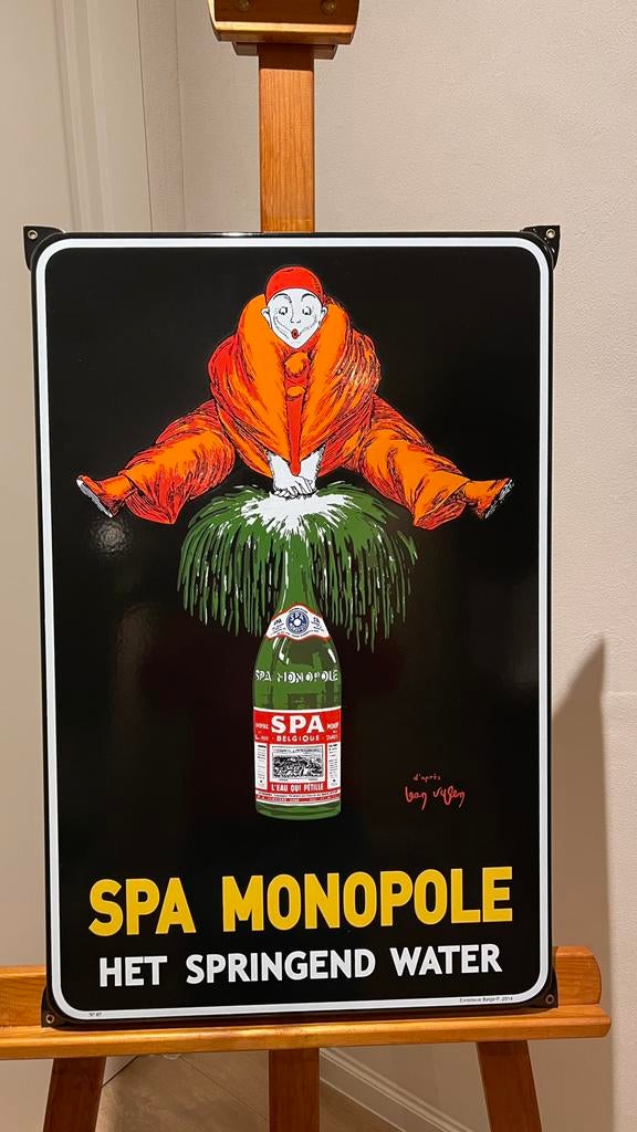 Plaque émaillée pour spa. Menthe., Collections, Enlèvement, Neuf, Panneau publicitaire