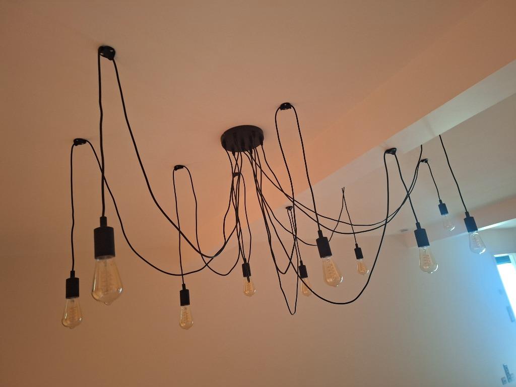 Ophanging met 10  led lampen, Ophalen of Verzenden, Zo goed als nieuw, Glas, Design