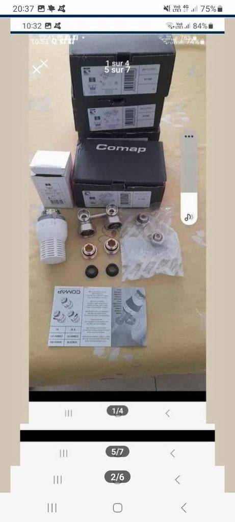 4vannes COMAP complète et 1 SDB NEUVES jamais utilisée faire, Bricolage & Construction, Chauffage & Radiateurs, Enlèvement, Neuf