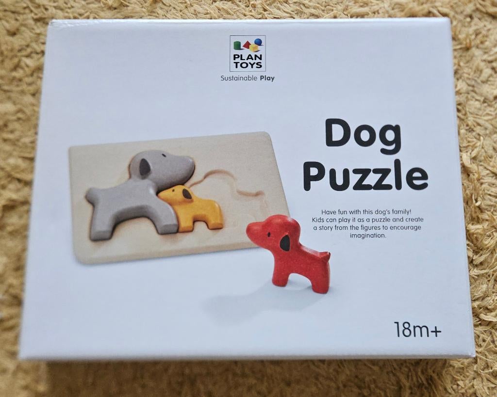 PlanToys puzzel honden, Ophalen, Minder dan 10 stukjes, Zo goed als nieuw