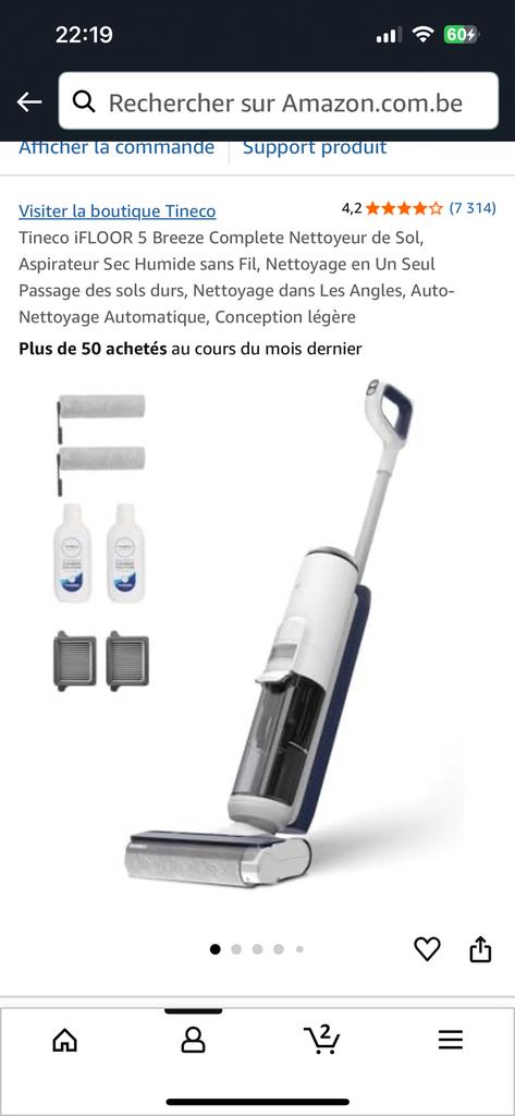 Tineco, Elektronische apparatuur, Stofzuigers, Zo goed als nieuw, Minder dan 1200 watt, Reservoir, Ophalen