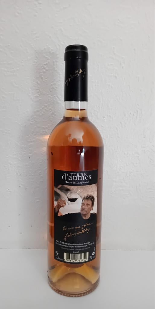 Vin Terre d Aumes JOHNNY HALLYDAY, Collections, Vins, Enlèvement, Vin blanc