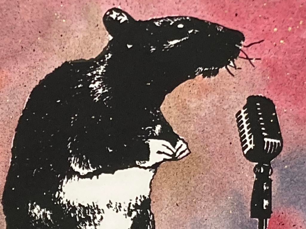 Blek Le Rat : oeuvre unique. Encadrement professionnel, Antiquités & Art, Enlèvement ou Envoi