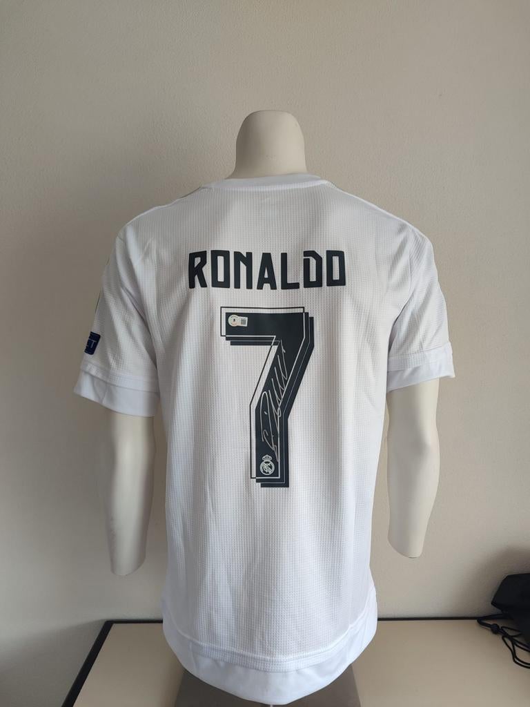 Cristiano Ronaldo gesigneerd Real Madrid shirt met Beckett, Verzamelen, Sportartikelen en Voetbal, Ophalen of Verzenden, Nieuw