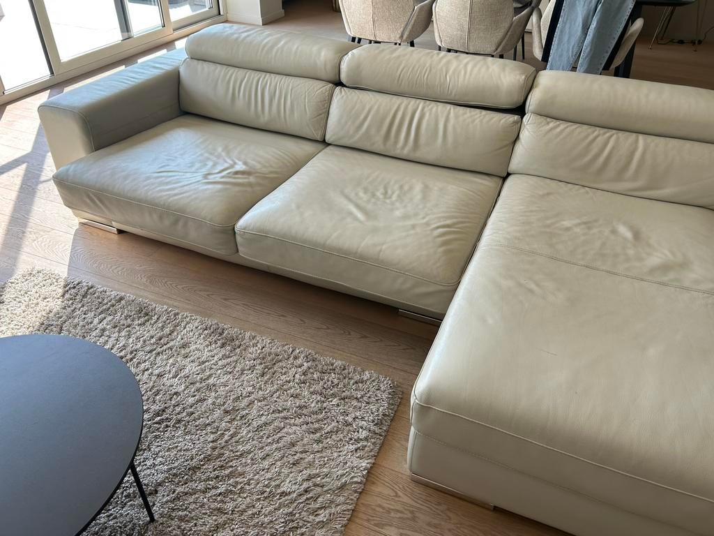 Leder zetel chateau d’ax, Maison & Meubles, Canapés | Coins salons complets, Enlèvement, Utilisé