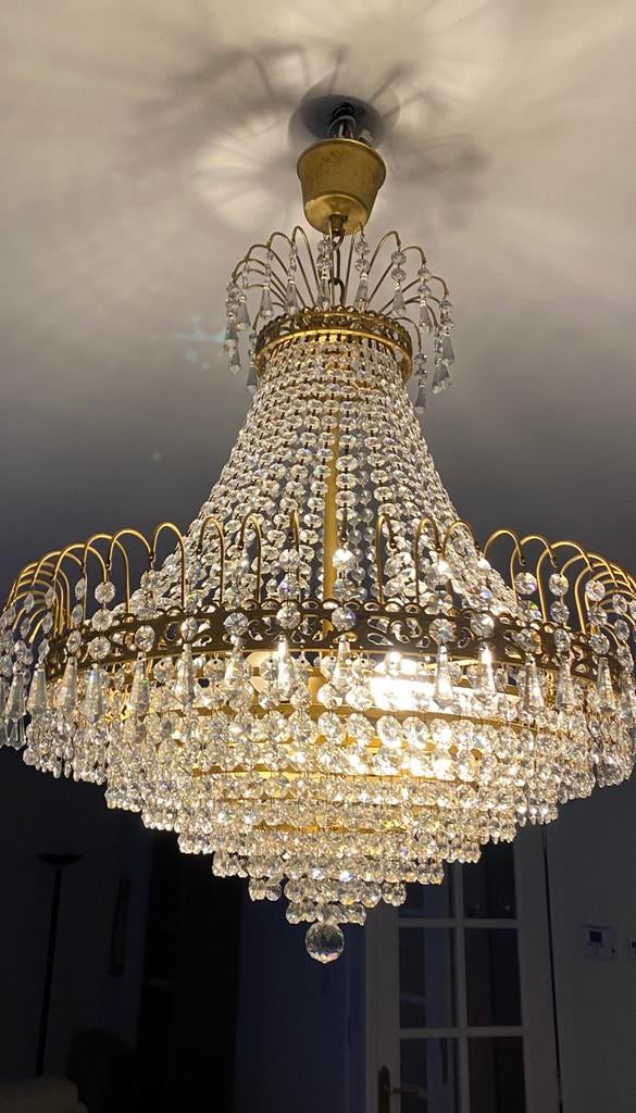 Kristallen Kroonluchter “Versailles”, Huis en Inrichting, Lampen | Kroonluchters, Gebruikt, Ophalen