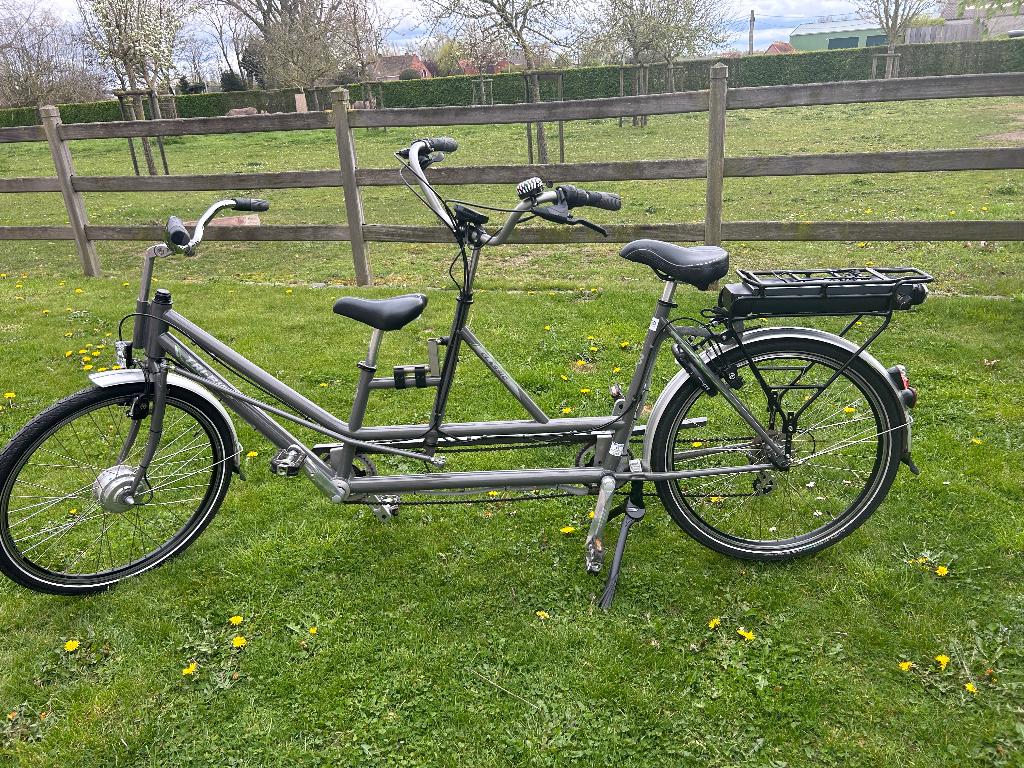 Tri-bike elektrische tandem met achterbesturing, Enlèvement, Neuf, Moins de 10 vitesses, Tri Bike