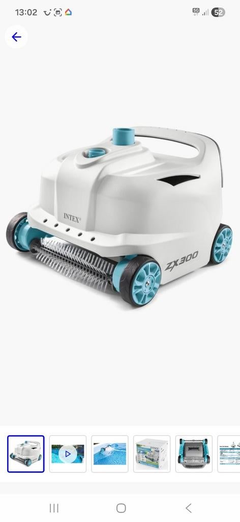 Intex zwembadstofzuiger deluxe ZX300, Enlèvement