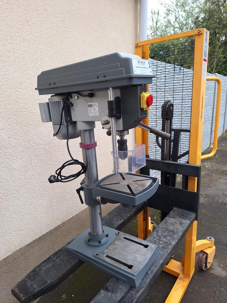Perceuse à colonnes optimum B 23 PRO .moteur 750w ., Bricolage & Construction, Outillage | Foreuses, Enlèvement, Comme neuf, 600 watts ou plus