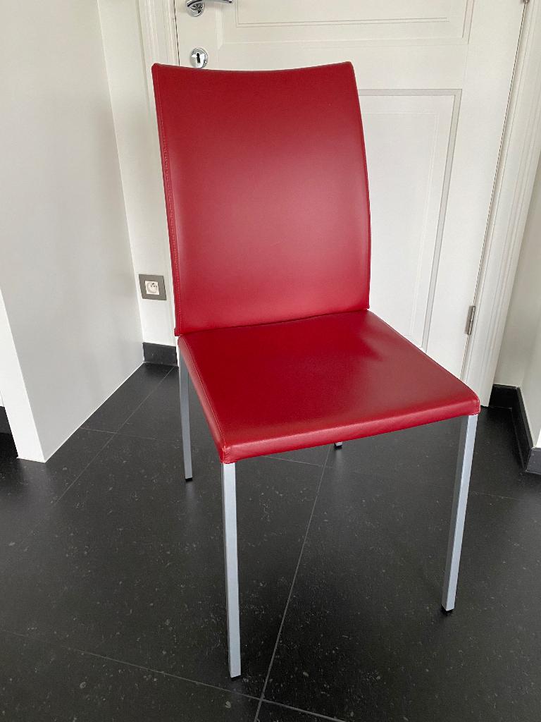 lederen eetkamerstoelen, Huis en Inrichting, Ophalen, Leer, Zo goed als nieuw, Vier