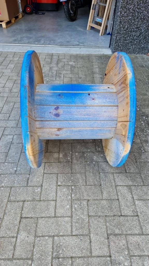 Houten haspels 80cm diameter, Ophalen, Zo goed als nieuw, Rond, Hout
