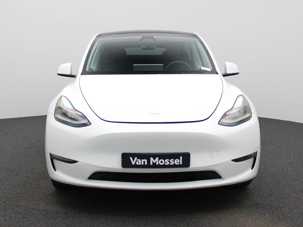 Tesla Model Y Long Range Dual Motor AWD SOH 93% | PANORAMA |, Auto's, Elektrische ramen, Stof, Wit, 5 zetels