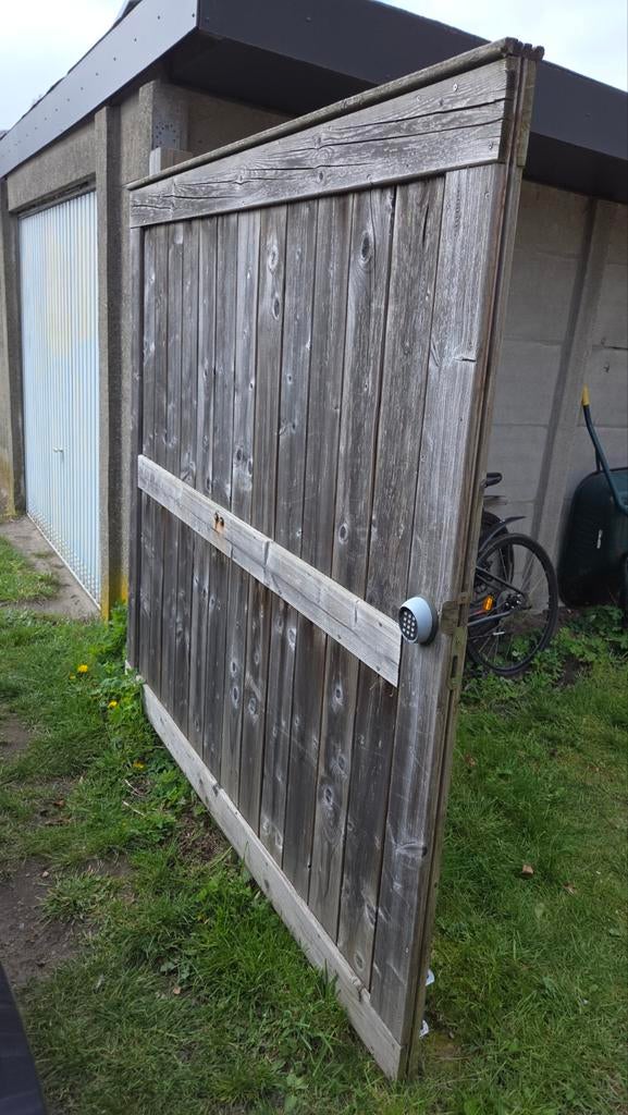 Dubbele houten poort, Tuin en Terras, Tuinpoorten, Ophalen