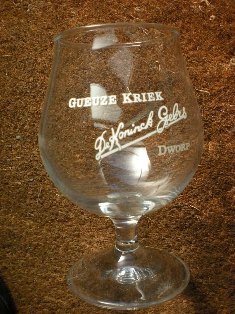 De Koninck Gebrs Dworp Gueuze Kriek, Verzamelen, Biermerken, Ophalen of Verzenden, Zo goed als nieuw, Glas of Glazen, De Koninck