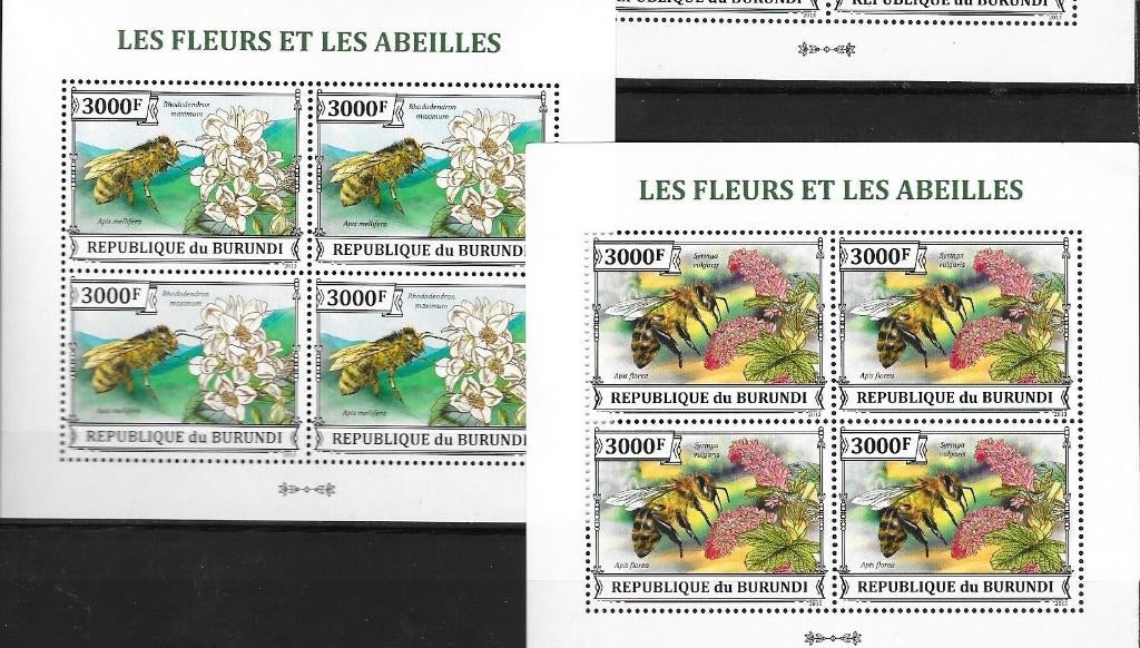 Timbres animaux insectes Burundi b, Envoi, Non oblitéré