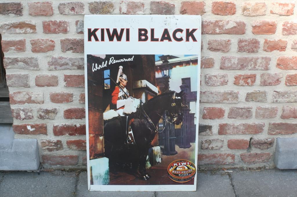 Panneau publicitaire Kiwi Black (années 1970), Collections, Enlèvement, Comme neuf, Panneau publicitaire