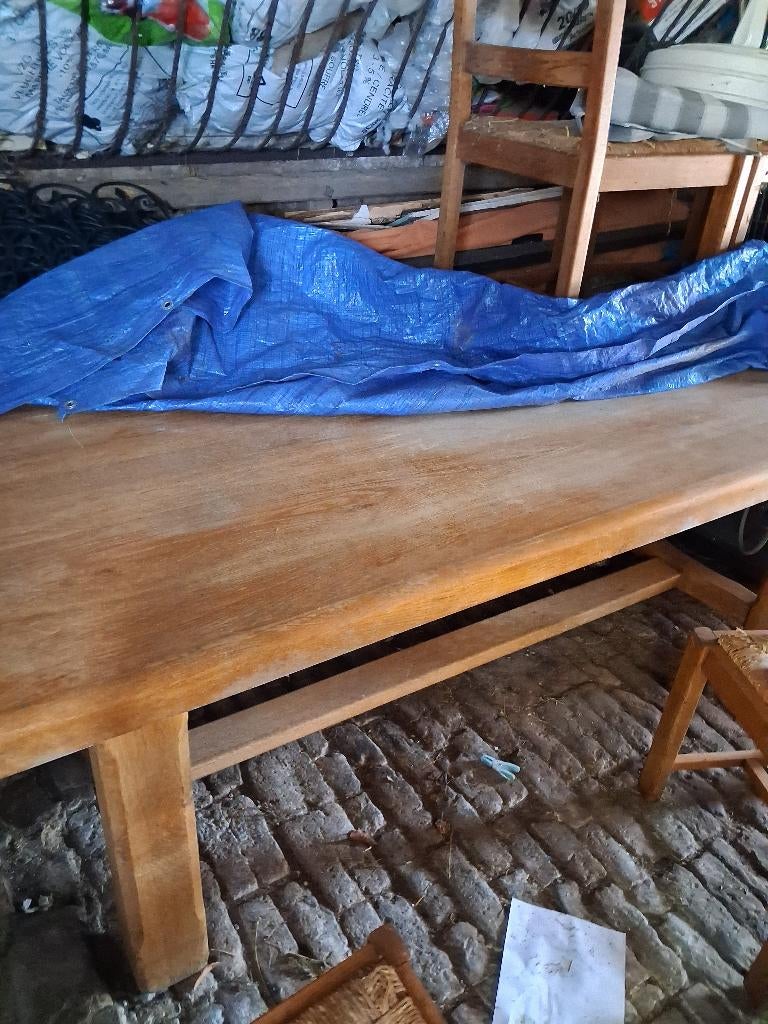 A vendre table en chene, Maison & Meubles, 100 à 150 cm, 200 cm ou plus, Enlèvement, Utilisé