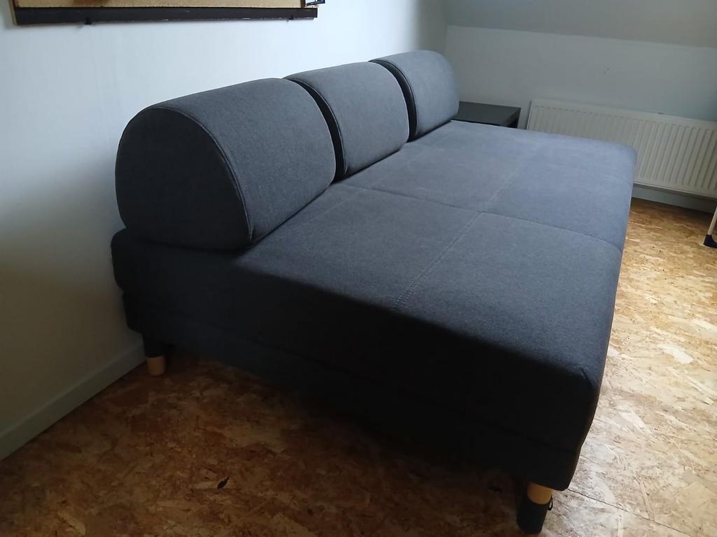 Zetelbed Ikea met opbergruimte, donkergrijs 200/120, Huis en Inrichting, Slaapkamer | Slaapbanken, Ophalen