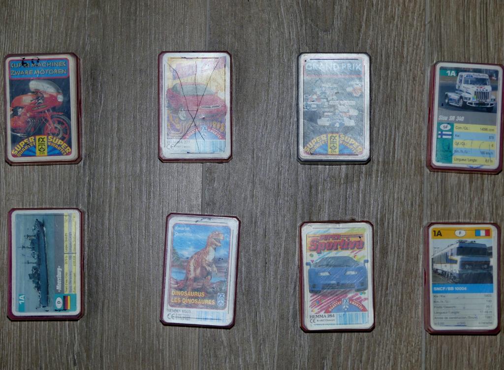 Kwartet spellen, Enlèvement ou Envoi, Utilisé, Jeu(x) des sept familles