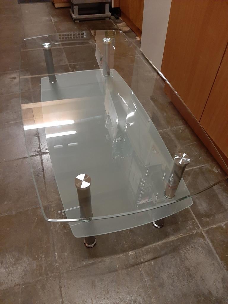 Glazen salontafel, Huis en Inrichting, Tafels | Salontafels, Ophalen