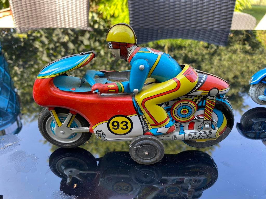 Moto en tôle lithographiée, Antiquités & Art, Enlèvement ou Envoi