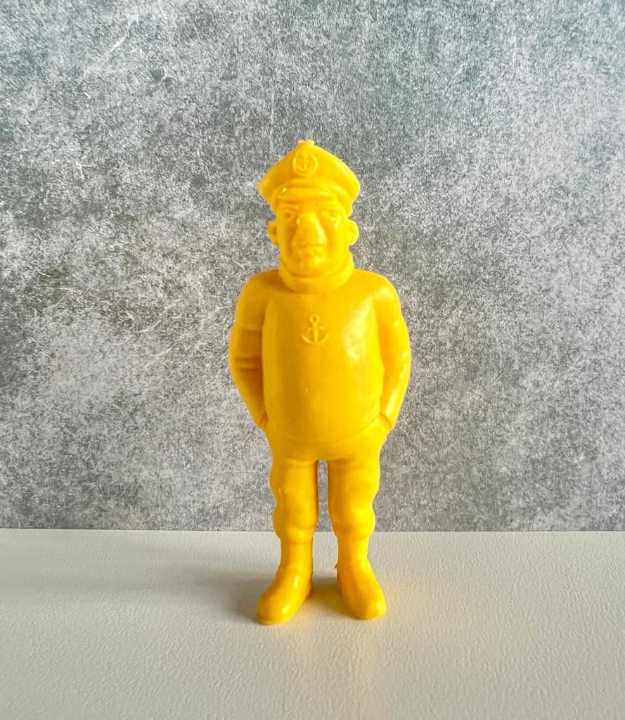 Figurine Lieutenant jaune - Tintin Esso 1973, Verzamelen, Stripfiguren, Gebruikt, Beeldje of Figuurtje, Kuifje, Ophalen of Verzenden