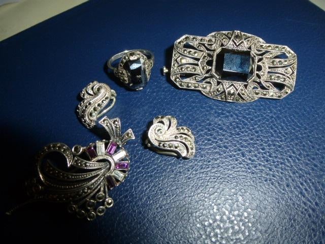 BIJOUX ANCIENS, Bijoux, Sacs & Beauté, Enlèvement, Argent, Broche, Avec pierre précieuse