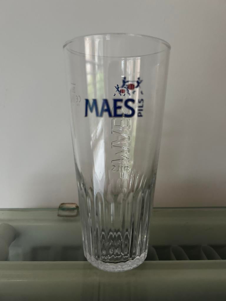 Bierglazen Maes 25cl (achteraan Maes in reliëf), Ophalen, Zo goed als nieuw