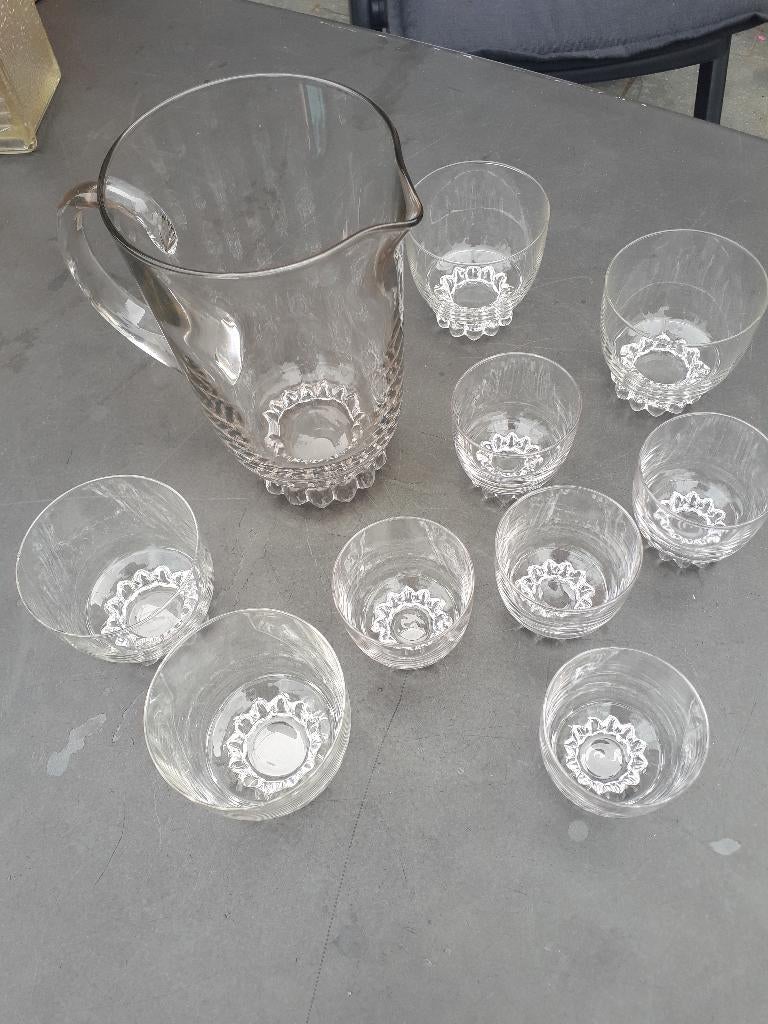 Service de boisson en cristal, Collections, Verres & Petits Verres, Comme neuf, Verre à eau, Enlèvement ou Envoi