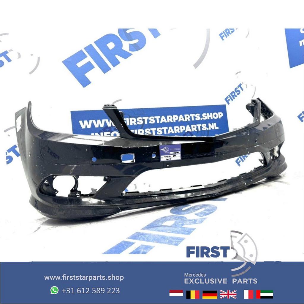W204 BUMPER AMG voorbumper PDC A2048853725 zwart wit grijs 2, Utilisé, -, Avant, -
