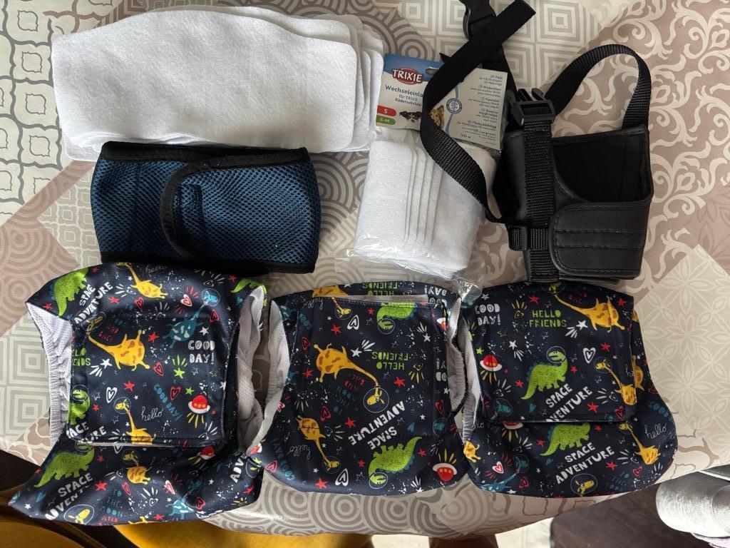 LOT de support langes et une muselière pour chien de +- 6kg, Enlèvement, Utilisé